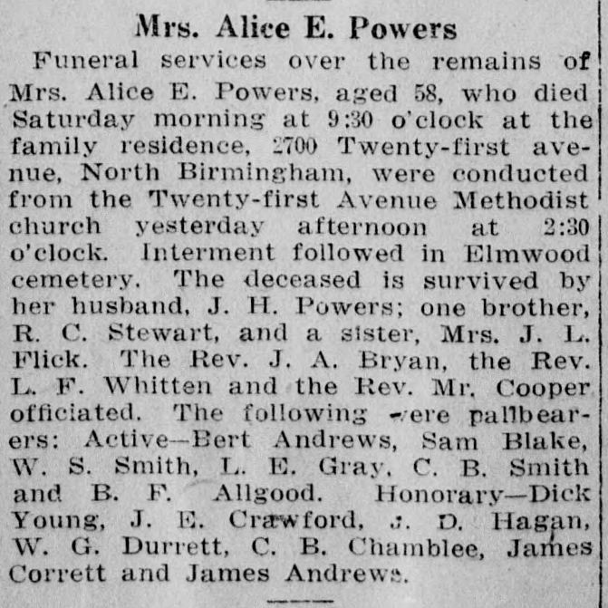 Alice E. Powers obituary